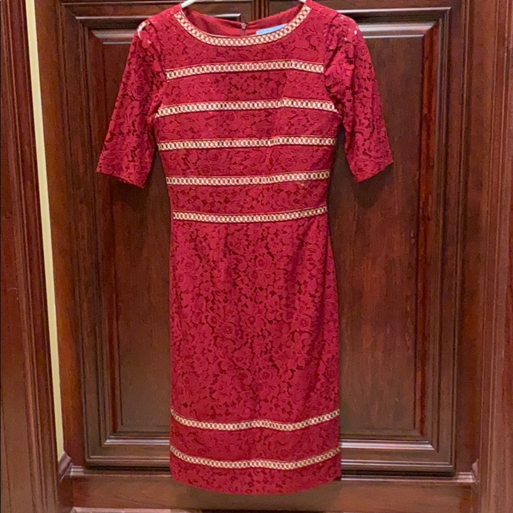 Antonio Melani red lace dress